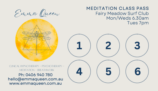 6 session class pass - Meditation